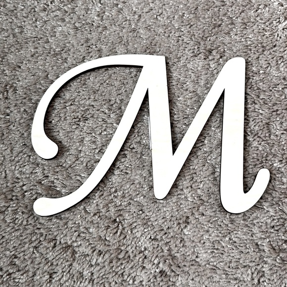 Other Wooden Pine Letter M Fancy Alphabet For Crafts Painting Wood